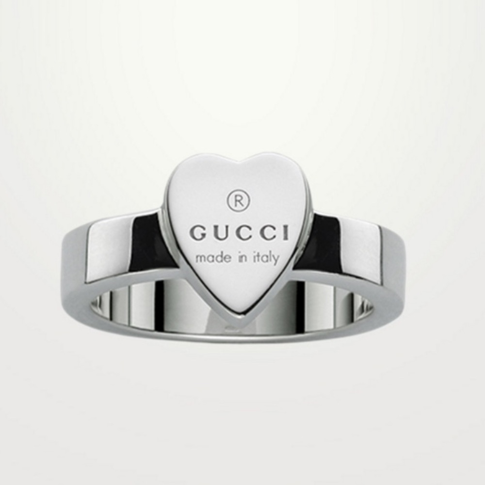 Authentic Gucci Sterling Silver Heart Ring